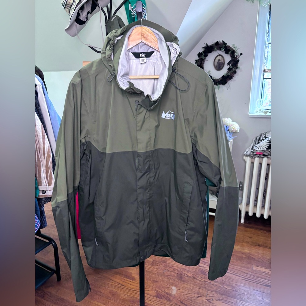 Green REI Raincoat